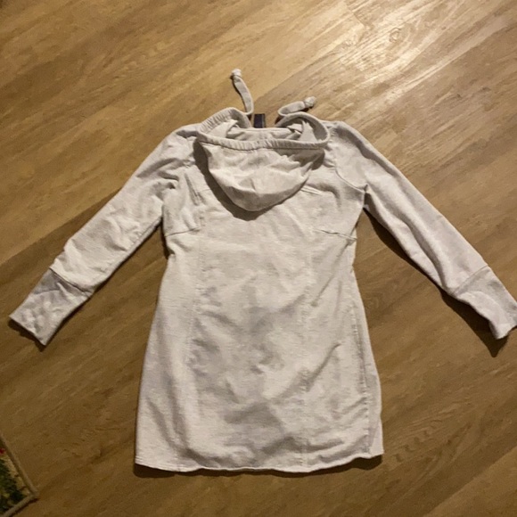 Mondetta long hoodie zip up jacket. Medium heather gray. - Picture 7 of 13